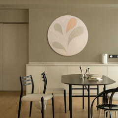 Hand-Painted Round Wall Art "Delicate Pattern"