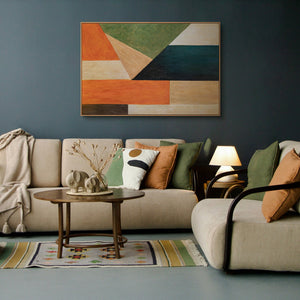 Abstraktes Wandbild in modernem Stil mit feiner Struktur und ruhiger Farbpalette