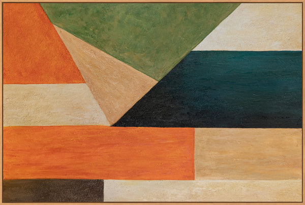 Modern acrylic paintings with geometric structure in the framework "Order and Movement"