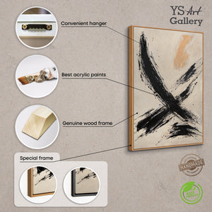 Abstraktes Wandbild in modernem Stil mit feiner Struktur und ruhiger Farbpalette