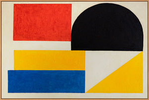 Abstract painting in a frame, geometric wall art "Contrasts"