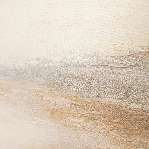 Moderne Gemälde mit Rahmen „Nebeliger Morgen“ – Struktur Acrylbild auf Leinwand