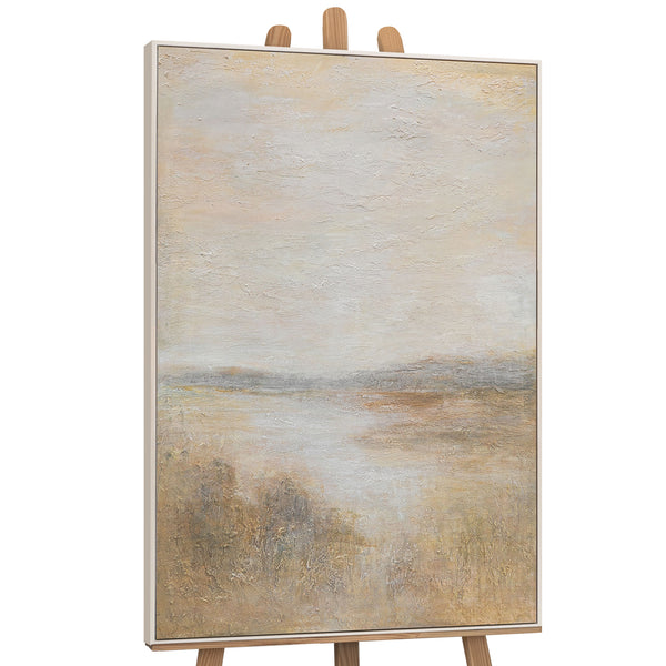 Abstraktes Wandbild mit hochwertigem Rahmen im modernen Stil