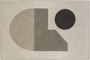 Modern acrylic painting in a frame, geometric canvas painting "Silence of Geometry"