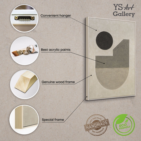 Modernes abstraktes Wandbild mit Struktur und zeitloser Ästhetik