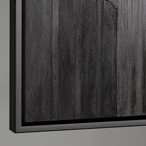 Gemälde Abstrakt mit Rahmen „Stadtkonturen“ – Moderne Acrylmalerei in Grau & Schwarz