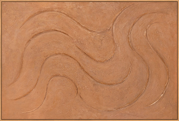 Acrylic painting on an organic canvas, "Warm Rhythms"