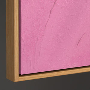 Handgemaltes Acrylgemälde „Zuckerschleier“ – Moderne Wandkunst in Pink