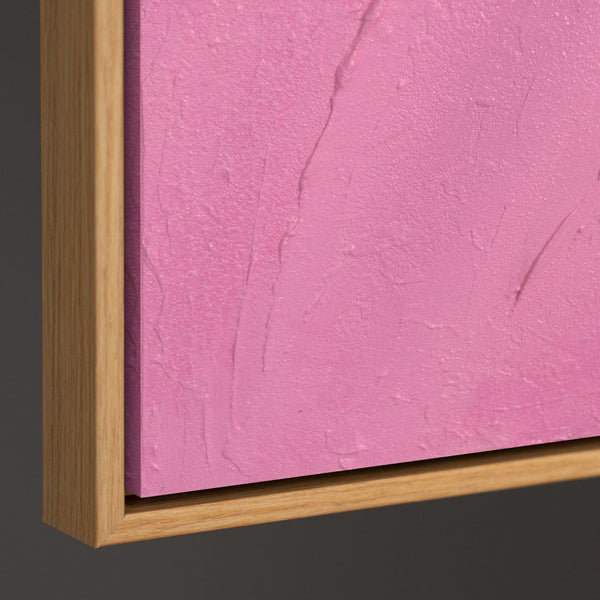 Handgemaltes Acrylgemälde „Zuckerschleier“ – Moderne Wandkunst in Pink