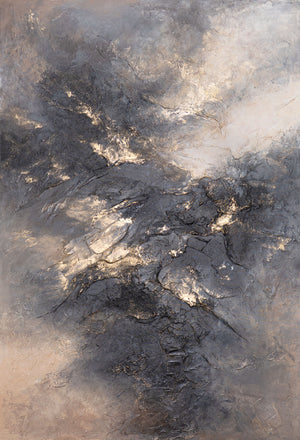 Canvas Artwork with Texture – Modern Painting "Sky Glow"