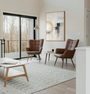 Hand-painted wall art "Ghostly Light" – Textured modern painting with frame