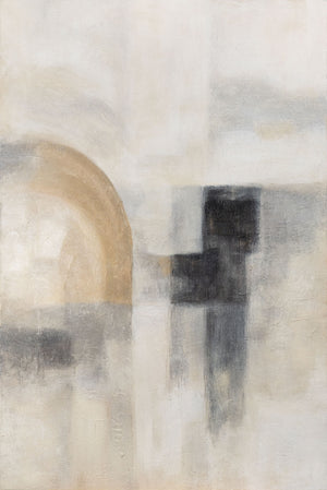 Handgemalte Wandkunst „Geisterhaftes Licht“ – Strukturierte Malerei modern mit Rahmen