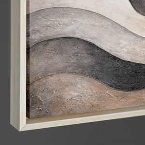 Modernes abstraktes Leinwandbild mit harmonischer Wellenkomposition