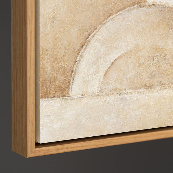 Modernes abstraktes Gemälde für stilvolle Innenräume in neutralen Farben