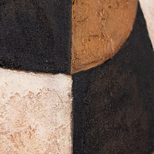 Abstraktes Wandbild mit harmonischen Formen und natürlicher Farbwirkung