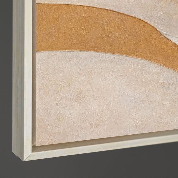 Abstraktes Wandbild auf Leinwand mit geometrischem Bogenmotiv