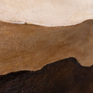 Acrylic Painting on Canvas "Gentle Sunrise" – Hand-Painted Landscape in Beige & Brown