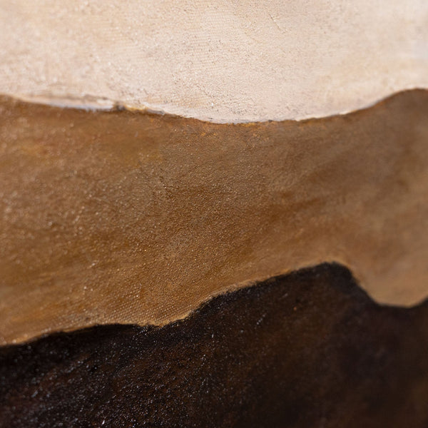 Acrylic Painting on Canvas "Gentle Sunrise" – Hand-Painted Landscape in Beige & Brown