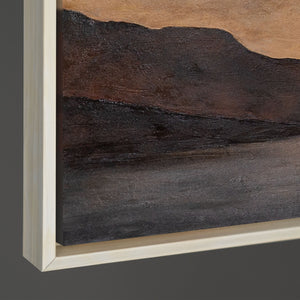 Acrylic Painting on Canvas "Gentle Sunrise" – Hand-Painted Landscape in Beige & Brown