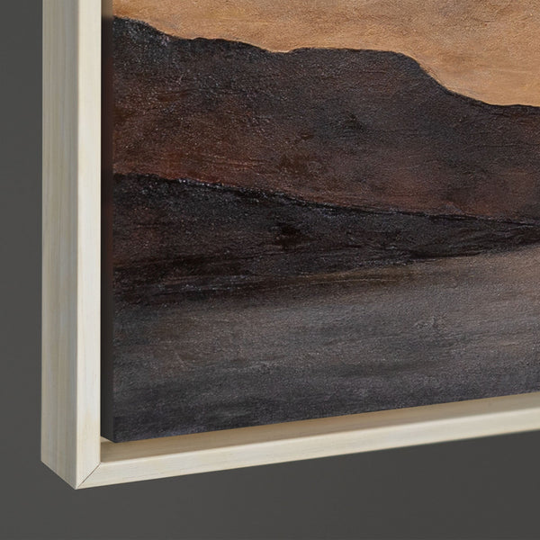 Acrylic Painting on Canvas "Gentle Sunrise" – Hand-Painted Landscape in Beige & Brown