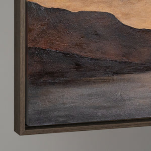 Acrylic Painting on Canvas "Gentle Sunrise" – Hand-Painted Landscape in Beige & Brown