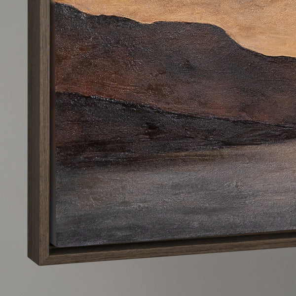 Acrylic Painting on Canvas "Gentle Sunrise" – Hand-Painted Landscape in Beige & Brown