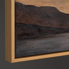 Landscape Wall Art Framed with Panoramic Horizon and Soft Earth Tones – Distant Valley
