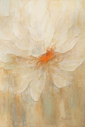 Hand-Painted Painting "Fire Dust" – Abstract Floral Wall Art for Living Room