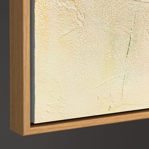 Geometrische Wandkunst auf Leinwand „Gleichgewicht“ in Naturfarben mit Rahmen