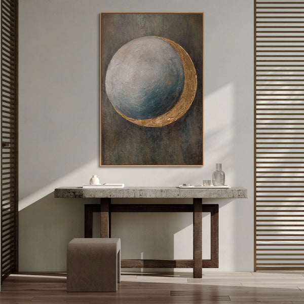 Abstraktes Gemälde auf Leinwand „Wärme des Universums“ – Moderne Wanddekoration
