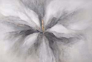 Hand-Painted Acrylic Painting "Golden Moment" – Modern Art on Canvas with Texture