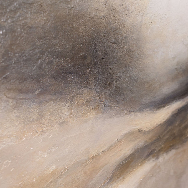Abstract Acrylic Painting "Foggy Morning" – Elegant Canvas Art in Beige & Gray