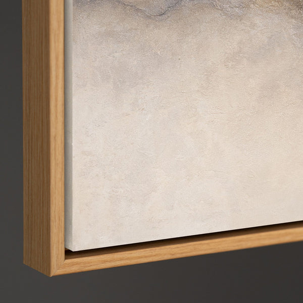 Abstract Acrylic Painting "Foggy Morning" – Elegant Canvas Art in Beige & Gray