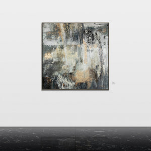 Abstract Handmade Canvas Painting with Frame for Wall Decor "Weightlessness"