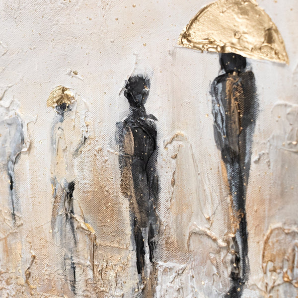 acrylic art canvas umbrella couple painting