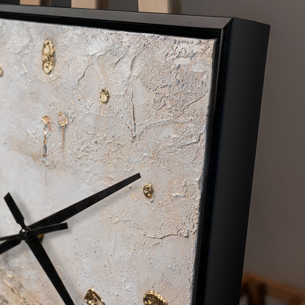 Handgemalte Wohnzimmer Deko – Betonstruktur im Loft-Stil – 35×35 cm