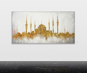 Framed islamic wall art for living room "Mosque"