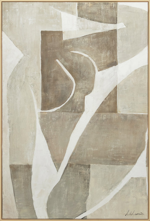 Large modern wall art with frame "Mery"