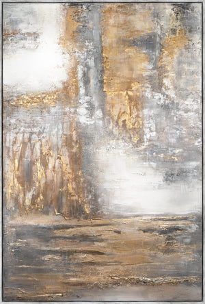 Large Painting "Dawn" – Abstract Painting with Gold Accents