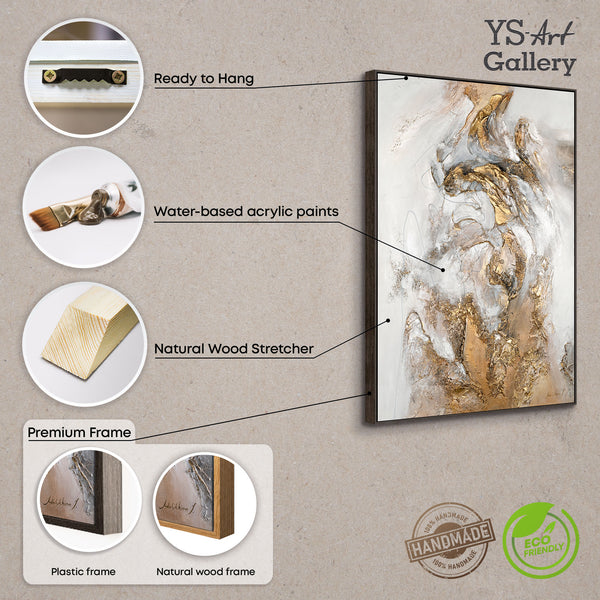Unique wall decor with frame "The flow of happiness"