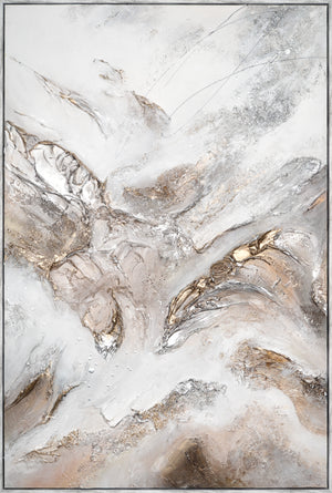 Framed elegant abstract painting on canvas "Ascent"