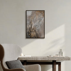 "Universe I" – Hand Painted Gold Relief Framed Art Canvas, 24x16 inches