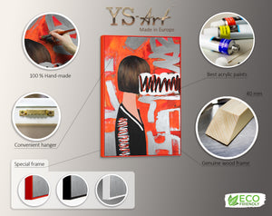 Modern wall painting with frame "Abstract Emotion"