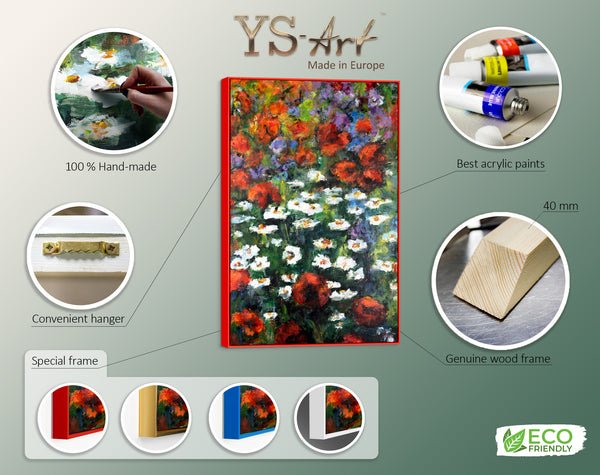 Infographic of art painting Blooming expanses