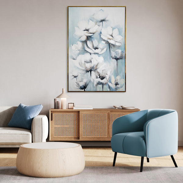 abstract flower painting for living room