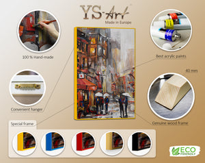 Painting for living room with frame "Urban atmosphere"
