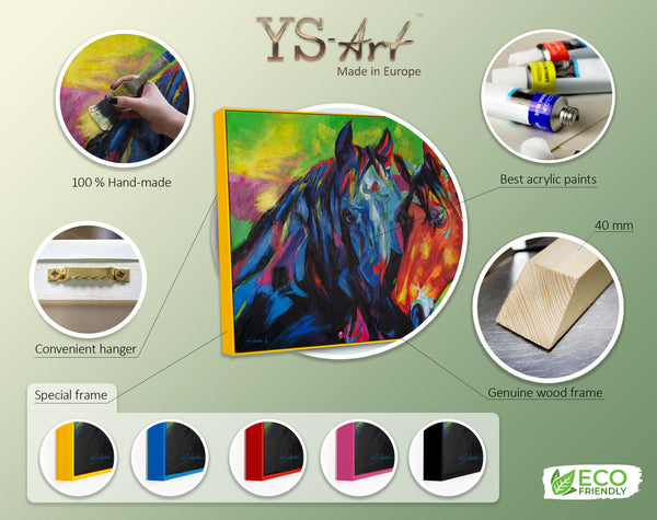 Infographic of art painting Colorful manes