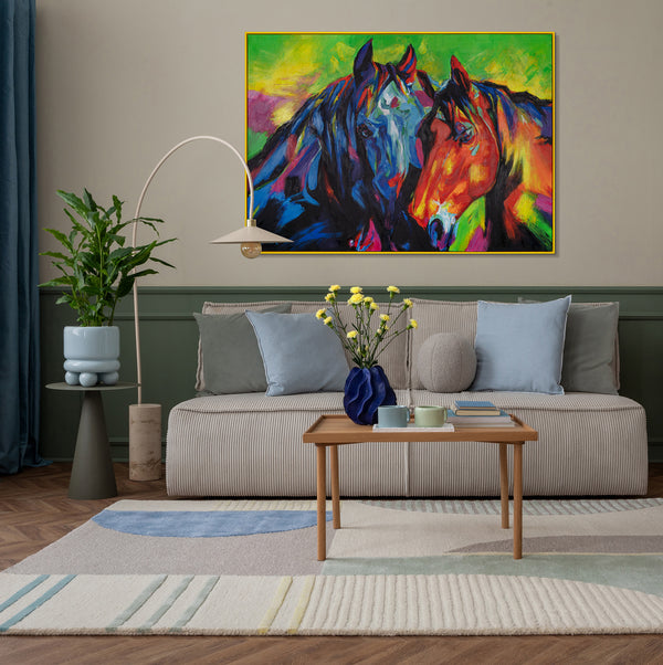 acrylic painting animals large artwork for wall