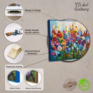 Modern paintings "Flowery Colors" with frame pictures living room