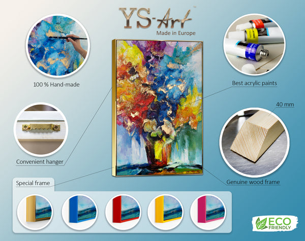 Infographic of art painting Sunshine bouquet